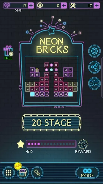 Neon bricks  [МОД Unlimited Money] Screenshot 1