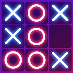 Взломанная Tic Tac Toe 2 Player: XO Game (Тик Так Тоу 2 игрока)  [МОД Mega Pack] - последняя версия apk на Андроид