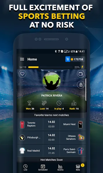 Sports Betting Game - BETUP  [МОД Бесконечные монеты] Screenshot 2