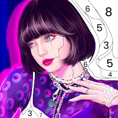 Взлом BlackPink Paint by Number (БлэкПинк Раскраска по номерам)  [МОД Unlocked] - последняя версия apk на Андроид