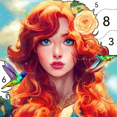 Скачать взлом Girls Paint by Number Coloring (Девочки раскрашивают по номерам)  [МОД Бесконечные монеты] - полная версия apk на Андроид