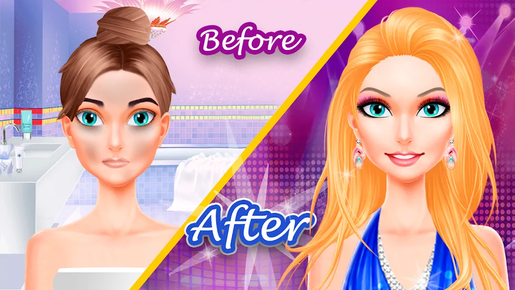 Makeup games makeover dress up  [МОД Бесконечные монеты] Screenshot 1