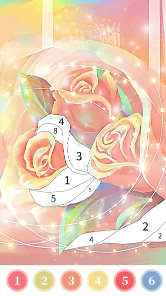 Rose Coloring Book Color Games  [МОД Много денег] Screenshot 2