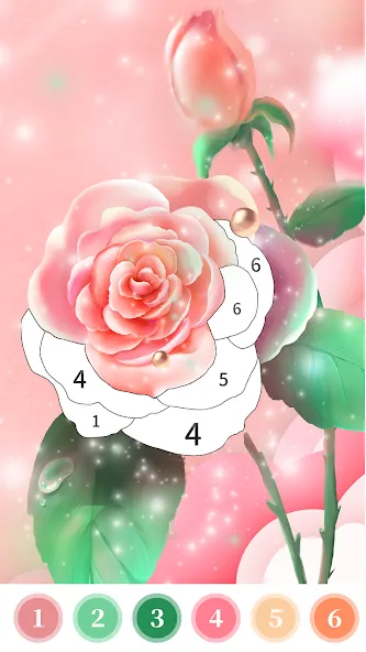 Rose Coloring Book Color Games  [МОД Много денег] Screenshot 5