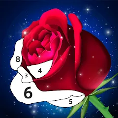 Взломанная Rose Coloring Book Color Games  [МОД Много денег] - стабильная версия apk на Андроид