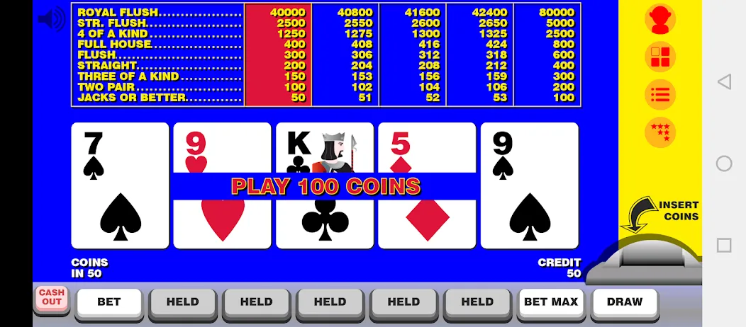 Video Poker with Double Up  [МОД Меню] Screenshot 1