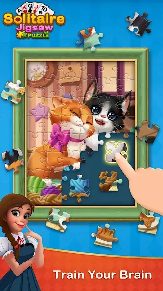 Solitaire Jigsaw Puzzle (Солитер Пазл)  [МОД Unlimited Money] Screenshot 1