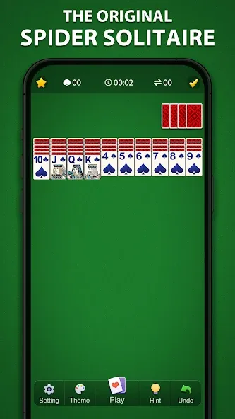 Spider Solitaire Classic  [МОД Меню] Screenshot 1