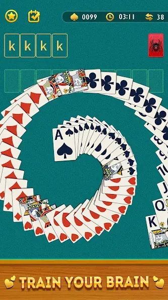 Spider Solitaire Card Game  [МОД Меню] Screenshot 5