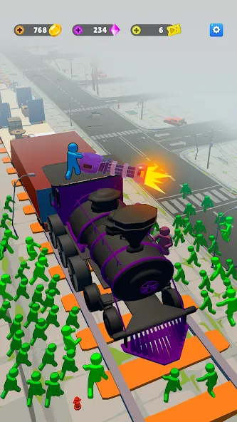 Train Defense: Zombie Game (Трейн Дефенс)  [МОД Unlocked] Screenshot 1