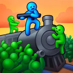 Взломанная Train Defense: Zombie Game (Трейн Дефенс)  [МОД Unlocked] - полная версия apk на Андроид