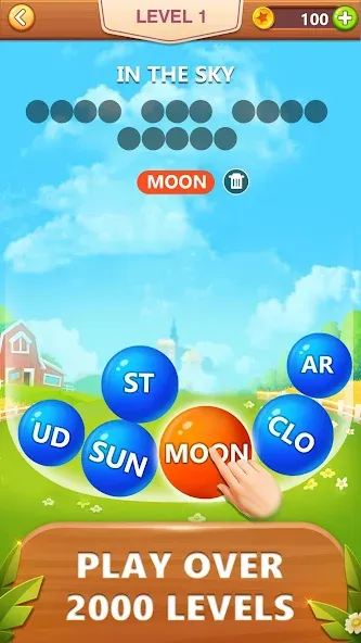Word Bubble Puzzle - Word Game  [МОД Много монет] Screenshot 1